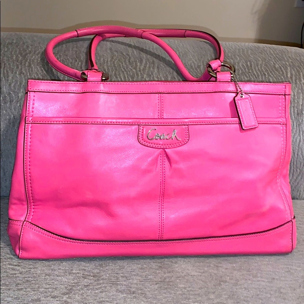 COACH PARK LEATHER CARRYALL HANDBAG #F19728